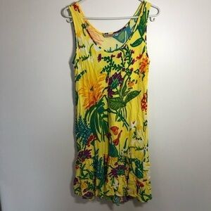 Jams World floral sun dress with ruffle hem Size M